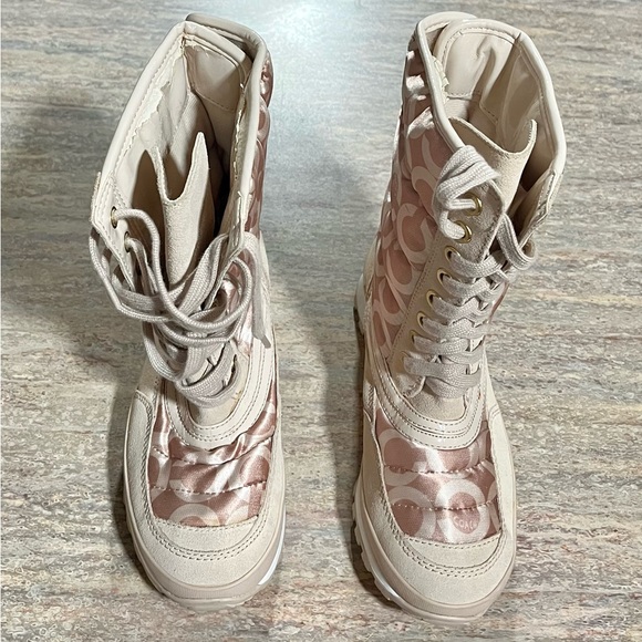 Coach Dorean Monogram C mud-calf quilted boots - Picture 2 of 16